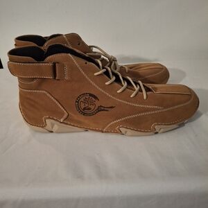 Spor7 Men's Suede Two Tone Brown Athletic Shoes With Laces